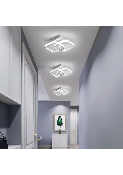 LED Tavan Lambası, Modern Tavan Lambası 24W 2040LM, Beyaz Akrilik Avize, Oturma Odası, Koridor, Yemek Odası, Mutfak Için Tavan Lambası, Soğuk Beyaz / 6000K (Yurt Dışından) indirimleri