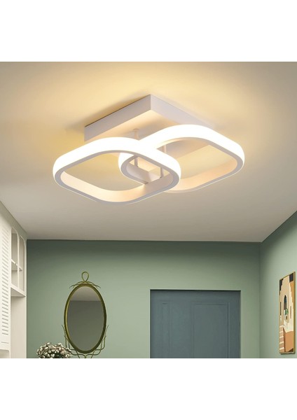 Gdrhvfd |led Tavan Lambası, Modern Tavan Lambası 24W 2520LM, Akrilik Tavan Lambası, Sıcak Beyaz 3000K, Uzunluk 24*genişlik 24 cm (Yurt Dışından)