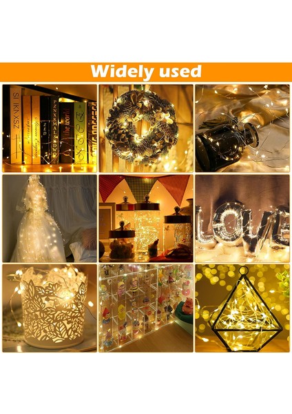 Düğme Pil Peri Işıkları, 6 Parça 2m 20 LED Iç ve Dış Mekan IP65 Bakır Tel Dize Işıklar, Yatak Odası Dekorasyonu, Bahçe, Düğün, Parti, Noel Sıcak Beyaz 6er (Yurt Dışından) indirimleri