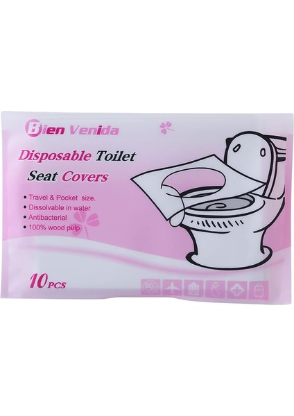 10 Paket (100 Yaprak) Klozet Koruyucuları, Kağıt Klozet Kapakları Klozet Kapakları Taşınabilir Klozet Kapakları Umumi Tuvalet Boyutu (Yurt Dışından)