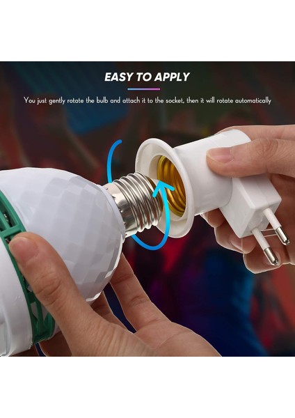 Sahne Ampulü Dönen LED Strobe Ampul Disko Parti Ampulü 7 Renkte Çok Renkli Ampul Noel Doğum Günü Partisi Düğün Club Lounge Için Ambiyans Ampulü (Yurt Dışından) modelleri