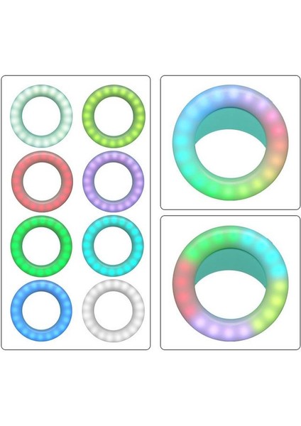 Rgb Telefon Zil Işığı, 3 Seviye Soğuk Beyaz ve 12 Rgb Moduna Sahip Realplus Klipsli Zil Işığı, Taşınabilir Selfie Zil Işığı - Şarj Edilebilir (Yurt Dışından) modelleri