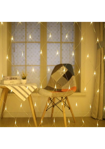 96 LED Işık Net Işık Perdesi Peri Işıkları Sıcak Beyaz Dekoratif Işık Kapalı ve Açık Noel Düğün Fişi ile (Yurt Dışından) indirimleri