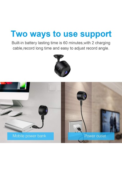 Wifi Mini Kamera Ultrakompakt Ağ Kamerası Kablosuz Ip Kamera 1080P Hareket Algılamalı Gece Görüş Kameraları, Iphone/android Telefon/ipad Için Dadı Bebek Evcil Hayvan Kamerası (Yurt Dışından) fırsatları