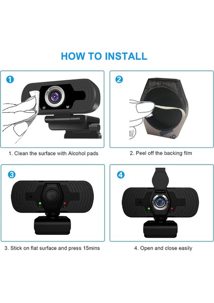 Kamera 2 Parça Web Kamerası Koruyucu Kapak, Ultra Ince Web Kamerası Lensi Koruyucu Kapak W (Yurt Dışından) indirimleri