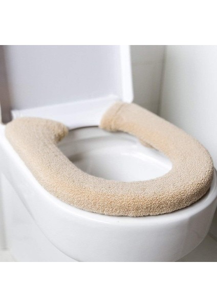 1 Parça Kalın Klozet Kapağı - - Sıcak - Süper Sıcak - Evrensel - Bej (Yurt Dışından)
