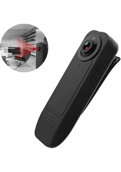 Kamera Mini Vücut Kamera Klipsi Taşınabilir Güvenlik Kameraları Taşınabilir 1080P Cep Kamerası (Yurt Dışından)