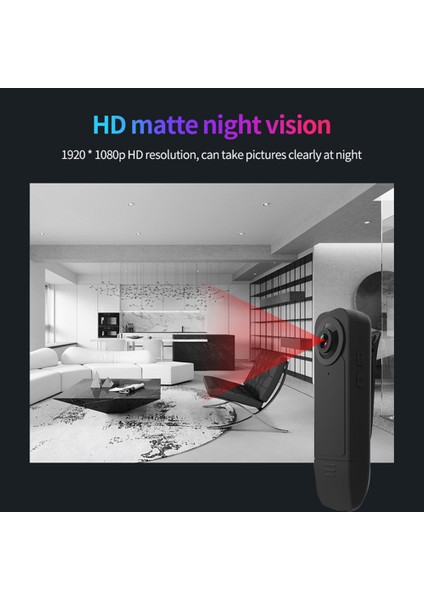 Kamera Mini Vücut Kamera Klipsi Taşınabilir Güvenlik Kameraları Taşınabilir 1080P Cep Kamerası (Yurt Dışından) modelleri