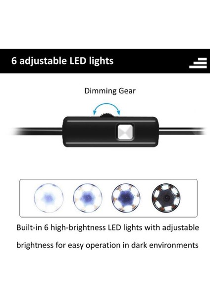 Endoskop 3'ü 1 Arada Usb/mikro Usb/tip C Megapiksel Hd Endoskop Android Telefon/windows/macbook Os Bilgisayar Için Su Geçirmez Yarı Sert Kablo Yılan Kamera (Yurt Dışından) modelleri