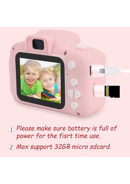 Çocuk Kamerası, Dijital Kamera Selfie Kamerası Çocuk Kamera Oyunu Çok Işlevli, 2,0 Inç Ekran, 1080P Hd, 32GB Sd Kart Ile, 4-10 Yaş Erkek ve Kız Çocuklar Için Oyuncak Hediye (Yurt Dışından) fırsatları
