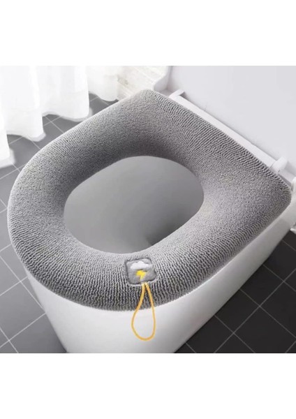 1 Adet Klozet Kapağı Sıcak Kumaş Koruma, Klozet Kapağı Için Klozet Kapağı, Universal Klozet Kapağı Için Yıkanabilir Klozet Kapakları (Gri) (Yurt Dışından)