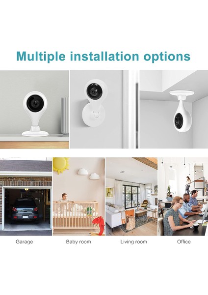 Iç Mekan Güvenlik Kamerası, Akıllı Evcil Hayvan Kamerası, Hareket Algılamalı Gece Görüşlü 2 Yönlü Sesli 1080P Fhd 2.4ghz Wifi Kamera, Alexa ile Çalışır (Yurt Dışından) indirimleri