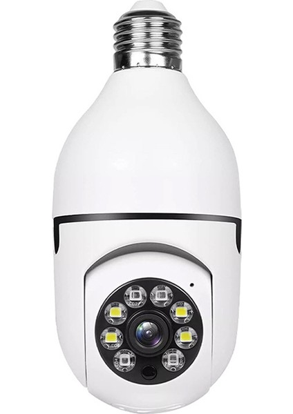 Kamera E27 Ampul Kamera, 2.4ghz Wifi Özellikli 1080P Güvenlik Kamera Sistemi, 360 Gra (Yurt Dışından)