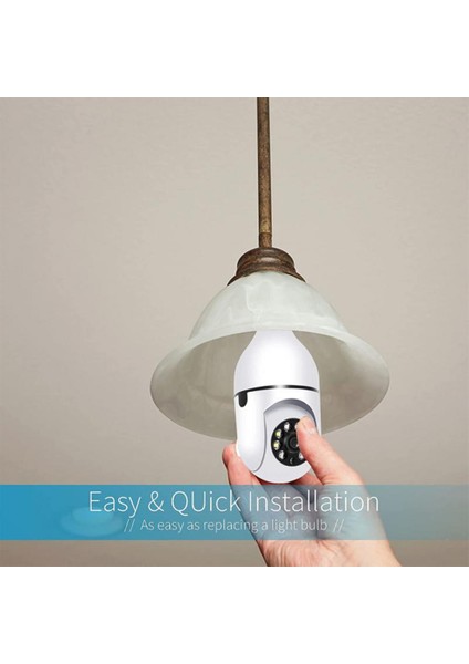 Ampul Güvenlik Kamerası, Hareket Algılama Alarmlı 360° Gözetim Kamerası (Yurt Dışından) fırsatları