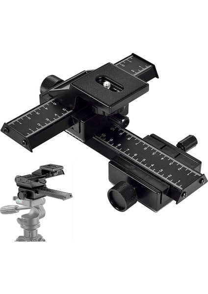 4 Yönlü Makro Odaklama Rayı 3D Ayar Kaydırıcısı 1/4 "vida Delikli Dijital Kamera Için Yakın Çekim Makro Kaydırıcısı (Yurt Dışından) fiyatları