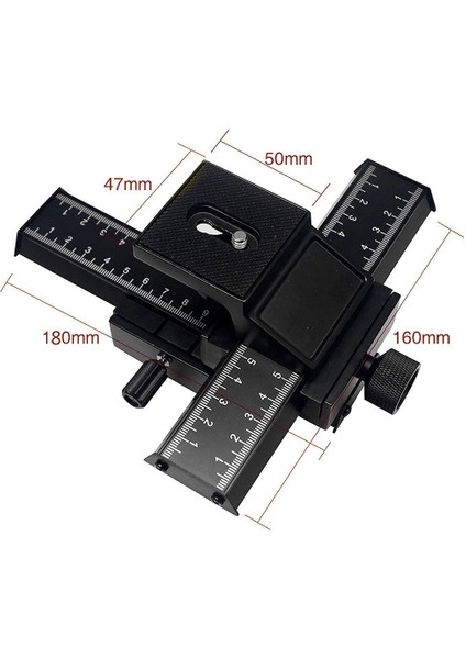 4 Yönlü Makro Odaklama Rayı 3D Ayar Kaydırıcısı 1/4 "vida Delikli Dijital Kamera Için Yakın Çekim Makro Kaydırıcısı (Yurt Dışından) modelleri