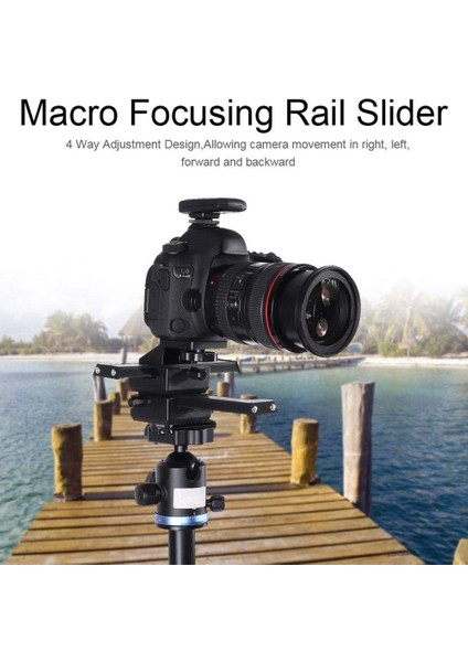4 Yönlü Makro Odaklama Rayı 3D Ayar Kaydırıcısı 1/4 "vida Delikli Dijital Kamera Için Yakın Çekim Makro Kaydırıcısı (Yurt Dışından) fırsatları