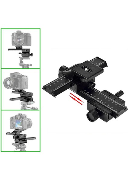 4 Yönlü Makro Odaklama Rayı 3D Ayar Kaydırıcısı 1/4 "vida Delikli Dijital Kamera Için Yakın Çekim Makro Kaydırıcısı (Yurt Dışından) indirimleri