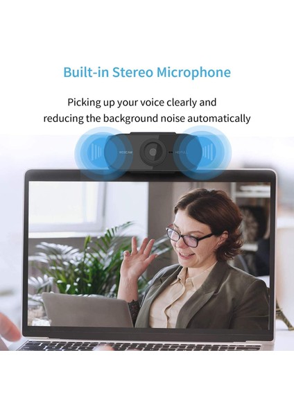 Kamera 1080P Mikrofonlu Web Kamerası, Full Hd, Çoklu Uyumlu Web Kamerası Mikrofonları, Streamin (Yurt Dışından) fırsatları