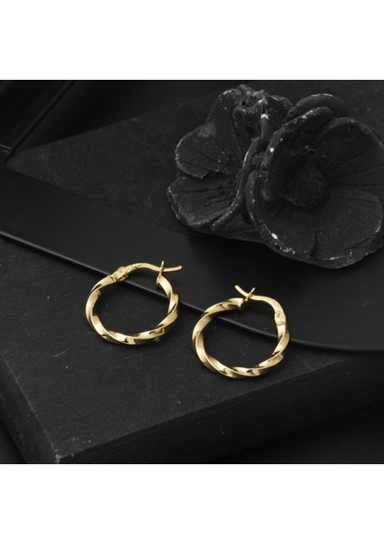 14 Ayar 2 Cm. Çaplı Burgu Altın Halka Küpe fırsatları