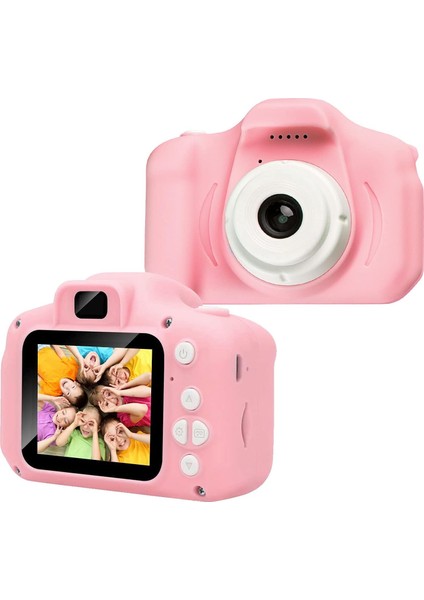 Çocuk Kamerası, Çocuk Kamerası Dijital Fotoğraf Makinesi Selfie, Dijital Kamera 8m Piksel, Flaşlı, Eğlenceli Erkek Kız Kamera 32GB Sd Kart, Pembe, Doğum Günü Yılbaşı Hediyesi (Yurt Dışından)