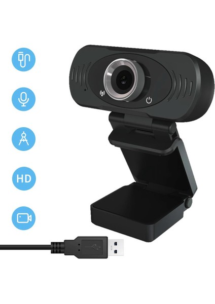 Kamera Web Kamerası Full Hd 1080P Bilgisayar Kamerası Geniş Ekran Görüntülü Arama ve Kayıt, W (Yurt Dışından)