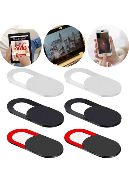 Kamera Ivoleri [6'lı Web Kamerası Kapağı Seti, Kaydırmalı Kamera Kılıfı, Ultra Ince We (Yurt Dışından)