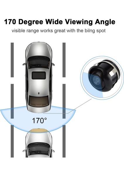 Kamera Evrensel Arka Görüş Kamerası, Mini Geniş Açılı Arka Görüş Kamerası, Su Geçirmez Gece (Yurt Dışından) modelleri