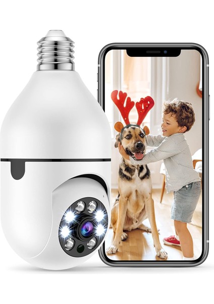 Kamera Wifi Ampul Kamera E27 Ampul Tipi Kablosuz Güvenlik Kamerası 1080P (Yurt Dışından)