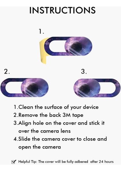 Kamera Web Kamerası Kapağı Web Mac Dizüstü Bilgisayar Kamera Kapağı Kaydırıcı [3'lü Paket] Ultra Ince (Yurt Dışından) indirimleri