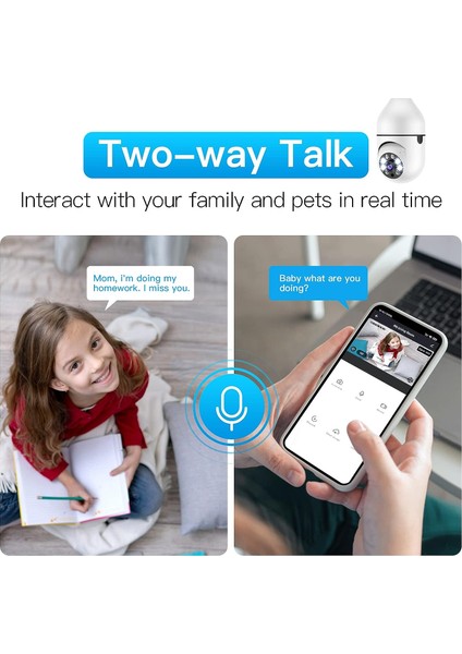 Kamera Ampul Güvenlik Kamerası 360 Derece Döndürme/eğme Panorama Ip Kamera 2.4 (Yurt Dışından) indirimleri