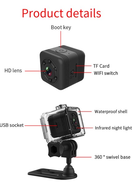Kamera SQ29 Ip Kamera Hd Wıfı Küçük Mini Kamera Kamera Video Sensörü Gece Görüş Waterdi (Yurt Dışından) fırsatları