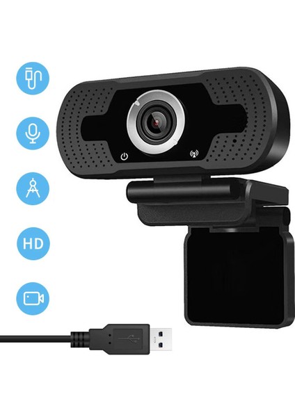 Kamera 1080P Hd Web Kamerası, USB Masaüstü Dizüstü Kamera, Mini Tak ve Çalıştır Görüntülü Arama Bilgisayarı (Yurt Dışından)