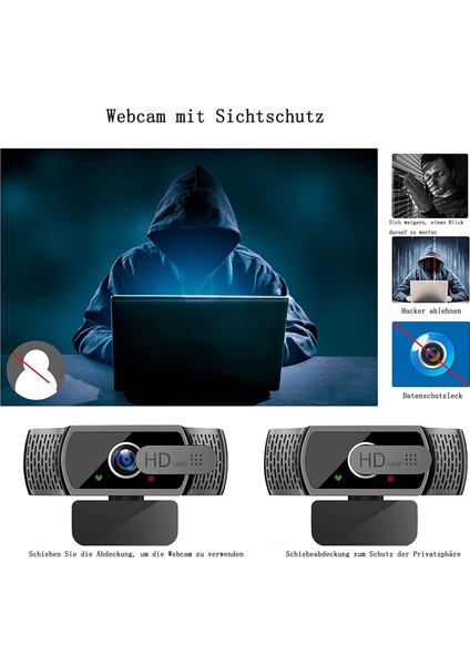 Kamera HD1080P Mikrofonlu Web Kamerası, Otomatik Işık Düzeltme, Ab'li USB Pc Web Kamerası (Yurt Dışından) fırsatları