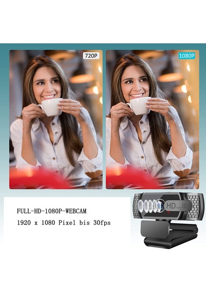Kamera HD1080P Mikrofonlu Web Kamerası, Otomatik Işık Düzeltme, Ab'li USB Pc Web Kamerası (Yurt Dışından) indirimleri
