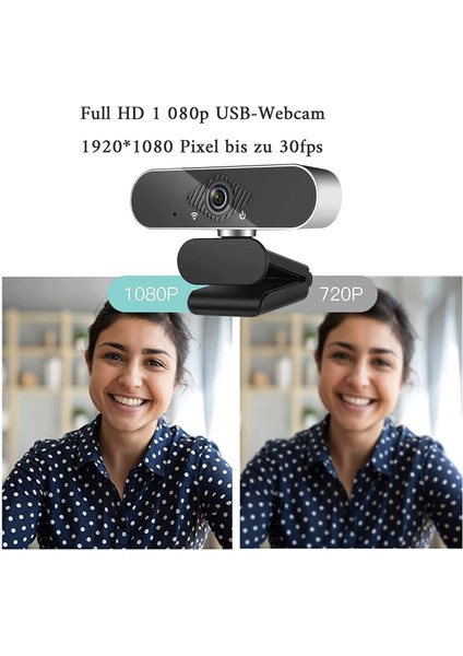 Kamera 1080P Profesyonel Hd Web Kamerası, Mikrofonlu Stereo 110° Geniş Açı Göz Koruması (Yurt Dışından) modelleri
