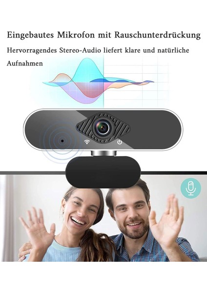Kamera 1080P Profesyonel Hd Web Kamerası, Mikrofonlu Stereo 110° Geniş Açı Göz Koruması (Yurt Dışından) fırsatları