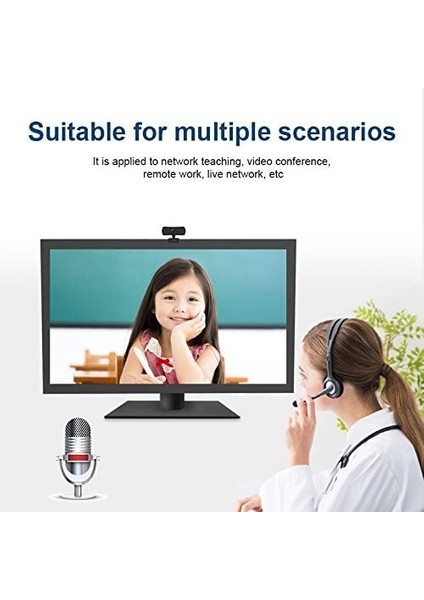 Kamera 1080P, 2k'ya Kadar Web Kamerası, Mikrofonlu ve Gizlilik Kapaklı Hd Web Kamerası, Abd (Yurt Dışından) fiyatları