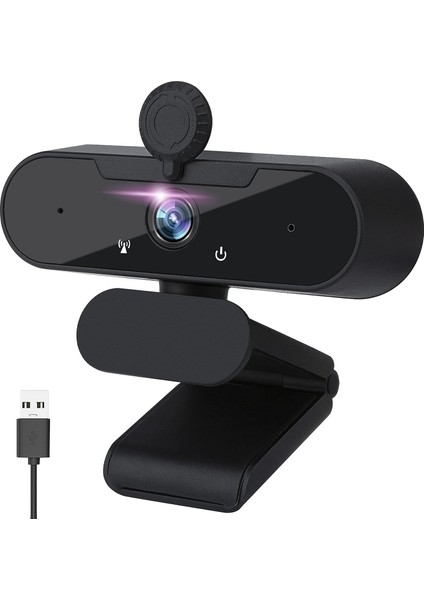 Kamera Hd Web Kamerası 1080P Web Kamerası Pc Dizüstü Bilgisayar Mikrofonlu Kamera Desteği Mash (Yurt Dışından)
