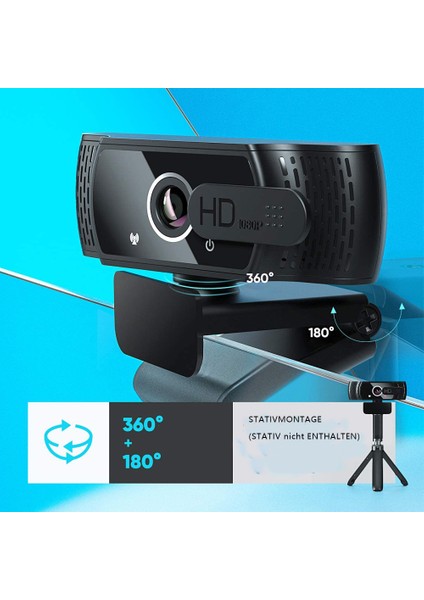 Kamera 1080P Mikrofonlu Web Kamerası, Pc/mac/lapto Için Sürücü Ücretsiz USB Hd Web Kamerası (Yurt Dışından) fiyatları