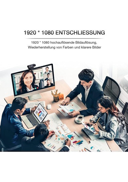 Kamera Full Hd Web Kamerası, Pc Için Gizlilik Ekranlı USB 1080P Web Kamerası, Otomatik Odaklama Web Kamerası (Yurt Dışından) fiyatları