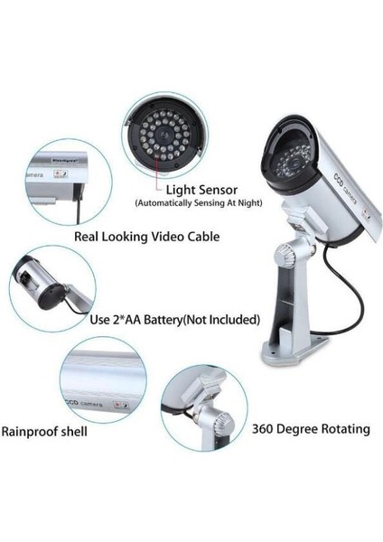 Kamera Kukla Kamerası, Gözetleme Kamerası Kuklası - Kırmızı LED Işıklı Sahte Kamera (Yurt Dışından) indirimleri