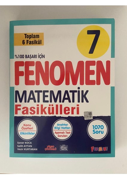 7. Sınıf Matematik Fasikül Seti Toplam 6 Fasikül