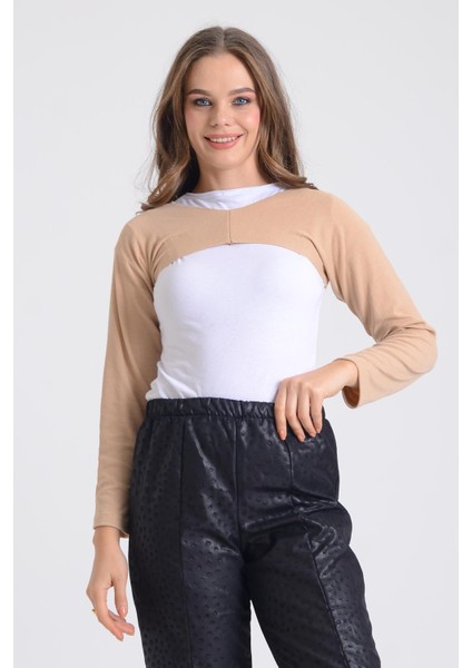 Pınkmark Kadın Içe Giyilen Tesettür Uzun Kolluk Bolero PMBL25545