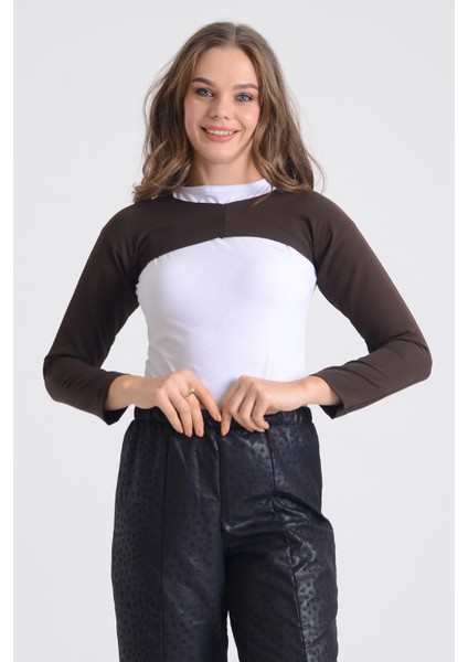 Pınkmark Kadın Içe Giyilen Tesettür Uzun Kolluk Bolero PMBL25545