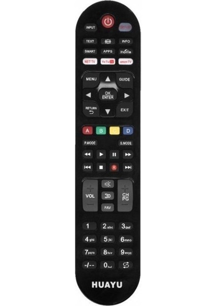Kl URC1517 Netflıx-Youtube-Amazon Tuşlu LCD LED Tv Unıversal Kumanda Siyah