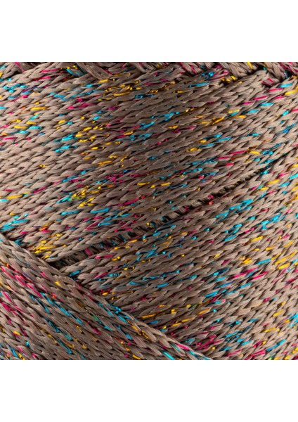 Multi Sparkle Simli Çok Renkli Polyester Makrome Ip 2mm 200 gr fiyatları