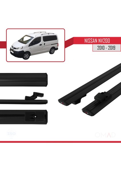 Nissan NV200 2010-2019 Arası ile Uyumlu Basıc Ara Atkı Tavan Barı Siyah fırsatları