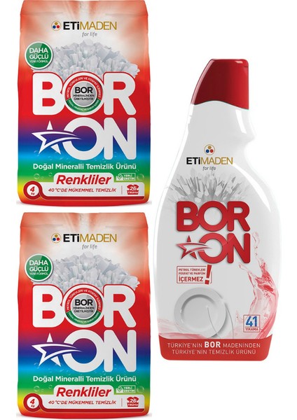 Doğal Mineralli Toz Temizlik Ürünü Beyazlar 2 Adet + Boron Sıvı Elde Bulaşık