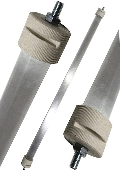 88 cm Montajlı Infrared Ufo Isıtıcı Elektrikli Soba Camı Porselen Başlıklı 23 mm